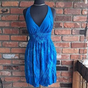 Blue Halter Dress